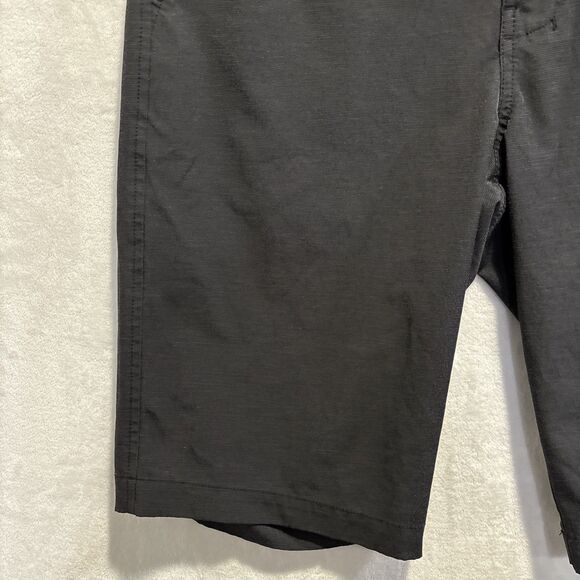 BKE Hybrid Standard Fit Black Shorts Flat Front Casual Lightweight Men's 30W 23L - Picture 4 of 15